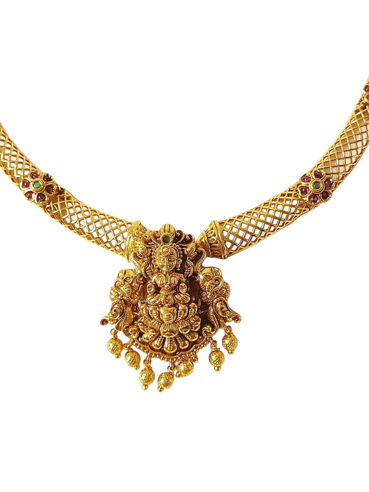 Hasli style necklace set  temple jewellery for women