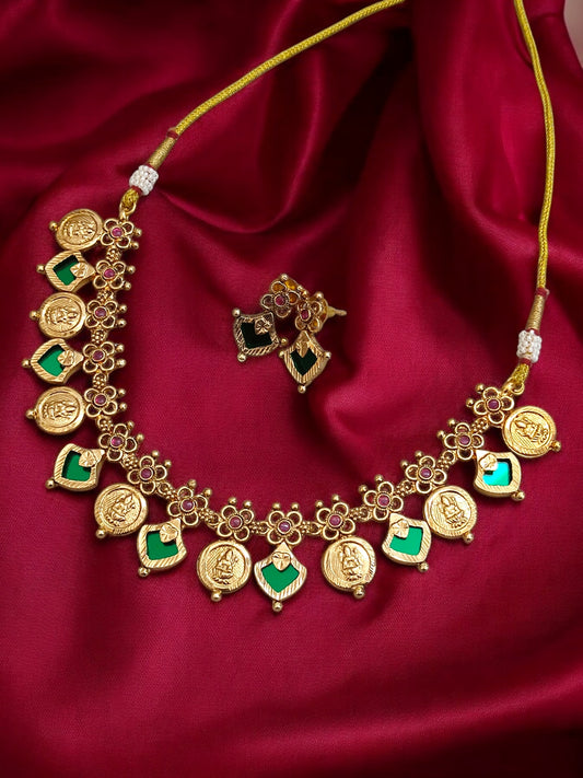 Kerala Style Palakka necklace set for women
