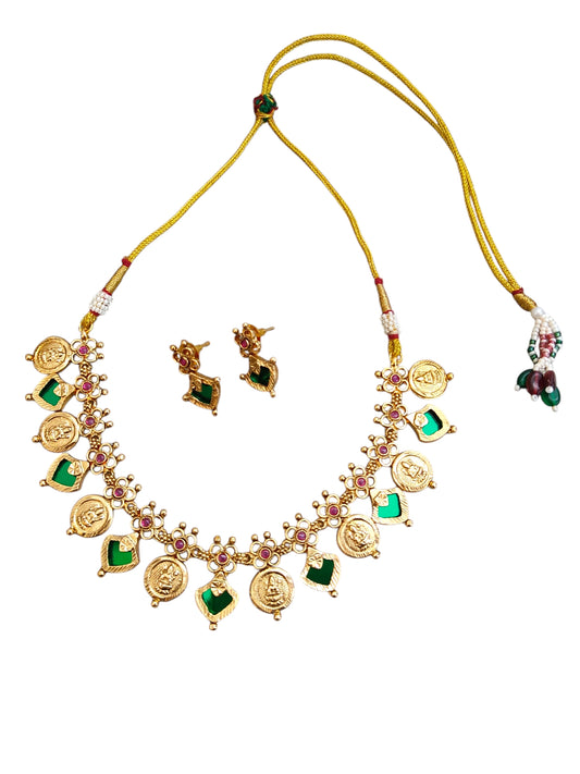 Kerala Style Palakka necklace set for women