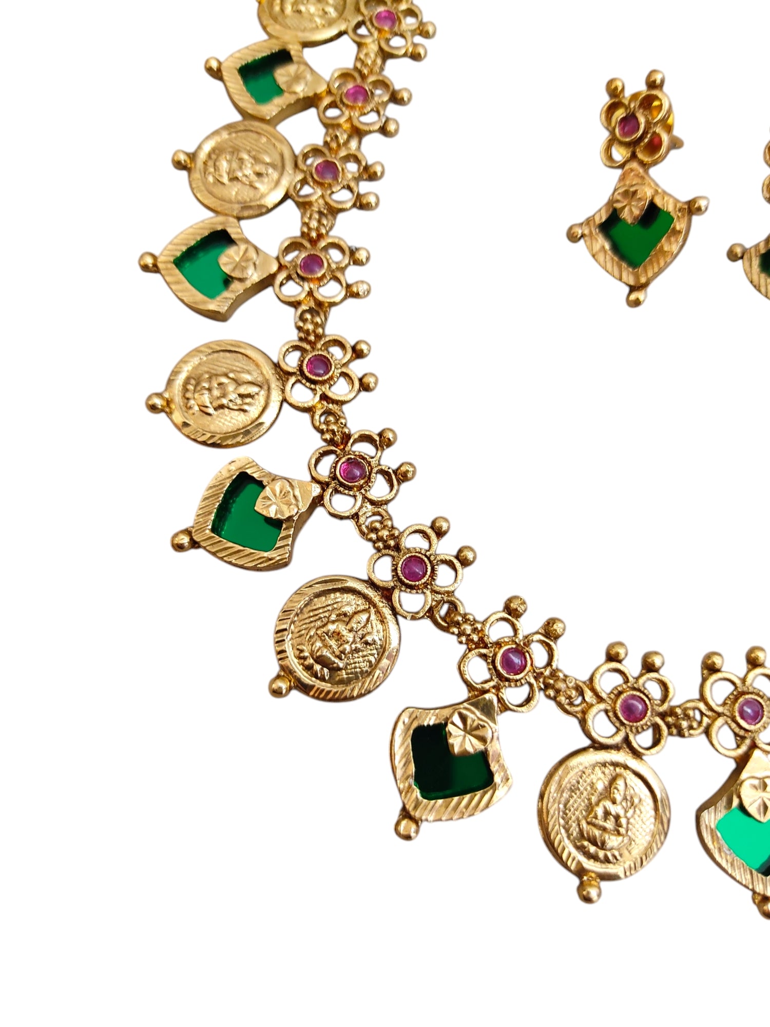 Kerala Style Palakka necklace set for women