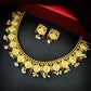 traditional antique kaasu coin design necklace set for women