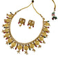 traditional antique kaasu coin design necklace set for women