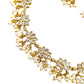 White stone kundan lotus design necklace set for women online