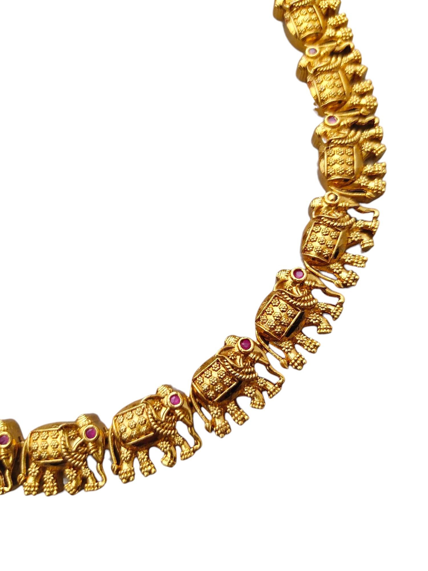 Gold-plated elephant design necklace set for women online