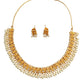 Gold-plated Pearl Necklace Set