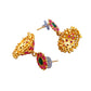 Red and green stone necklace jewellery set for women