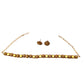 plain gold plated necklace set for women