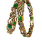 victorian bangles with white stones and parrot design 
