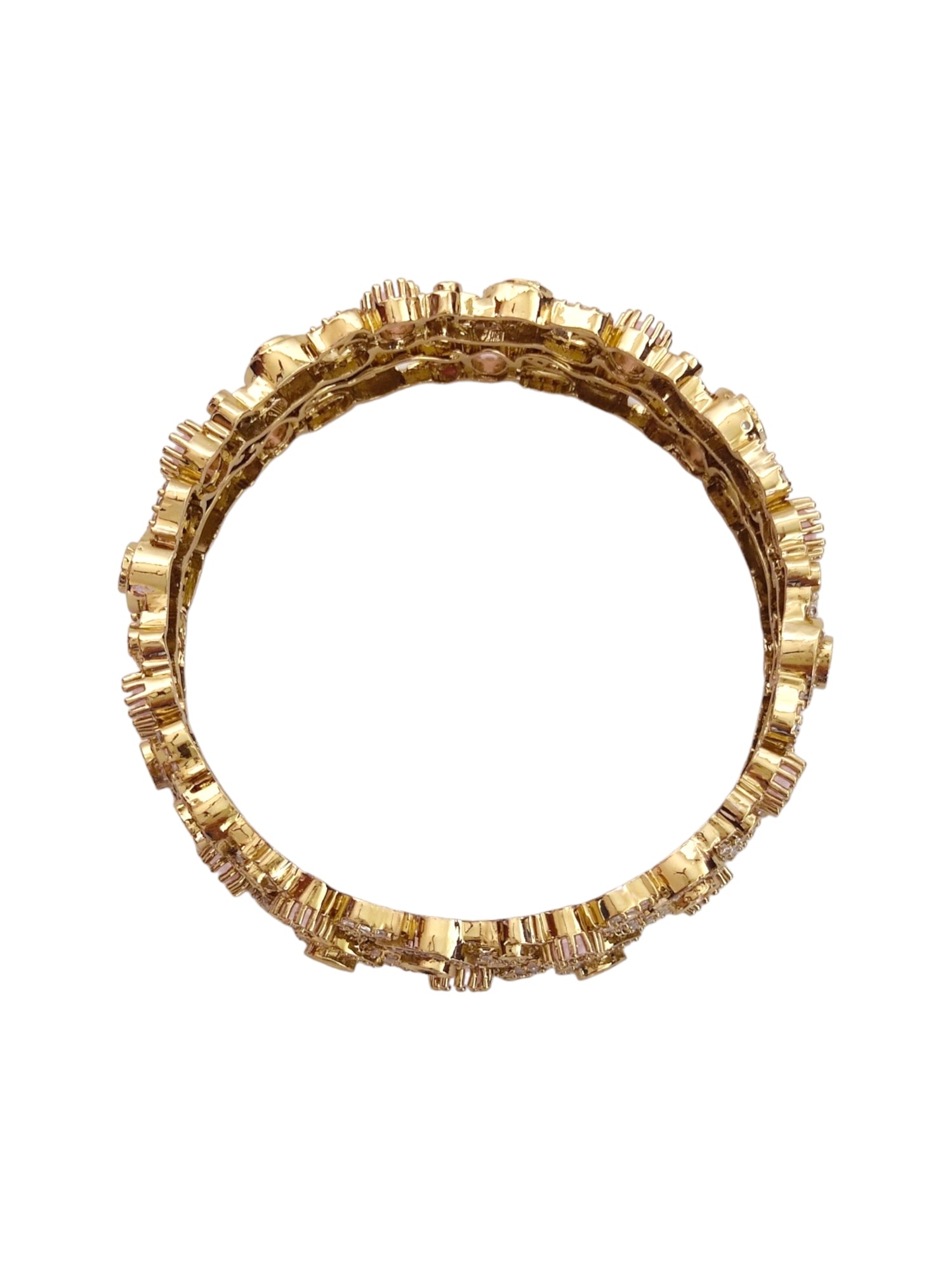 Pink Stone Victorian Bangles