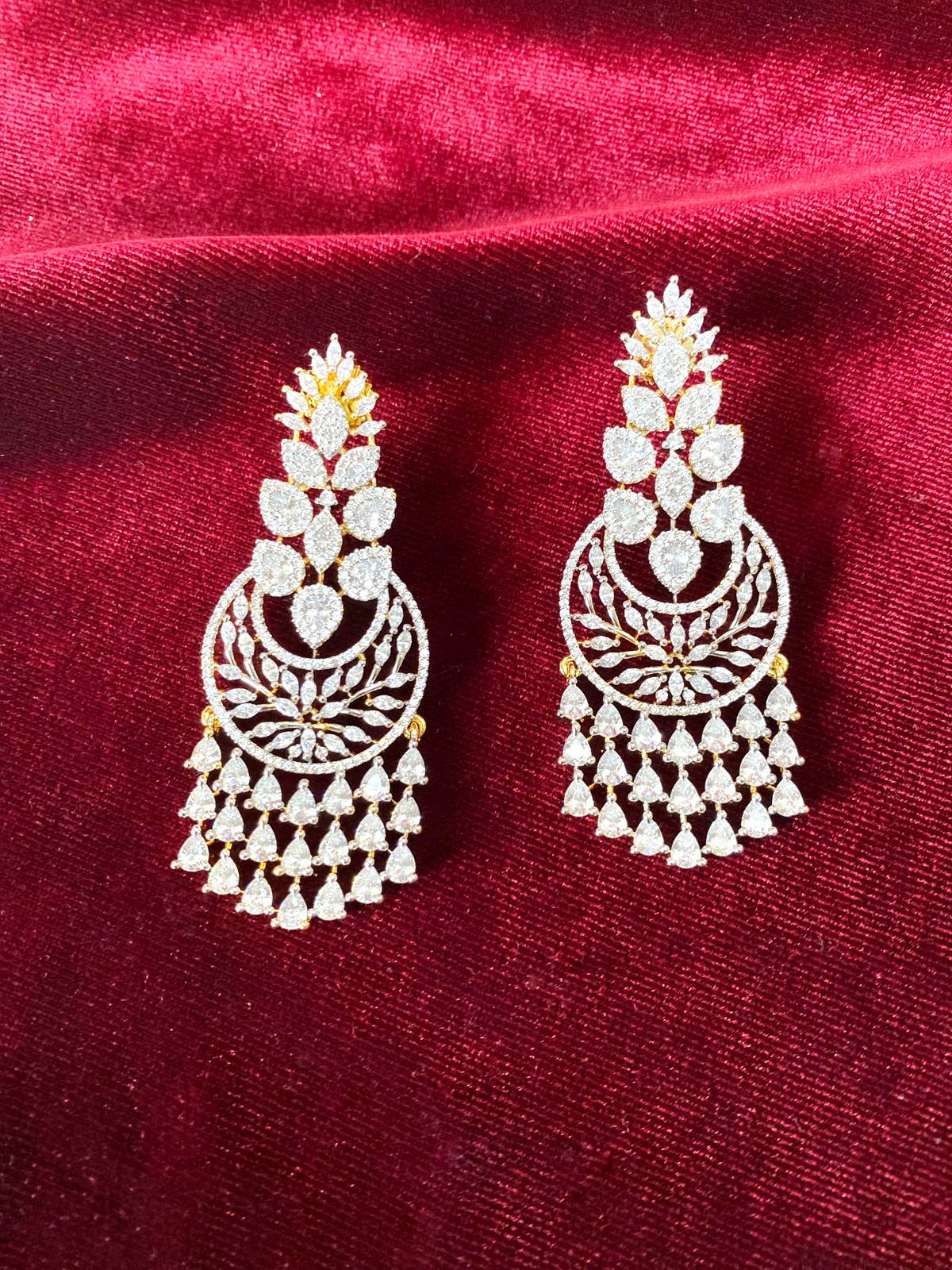 Statement Chandbali Diamond earrings for women