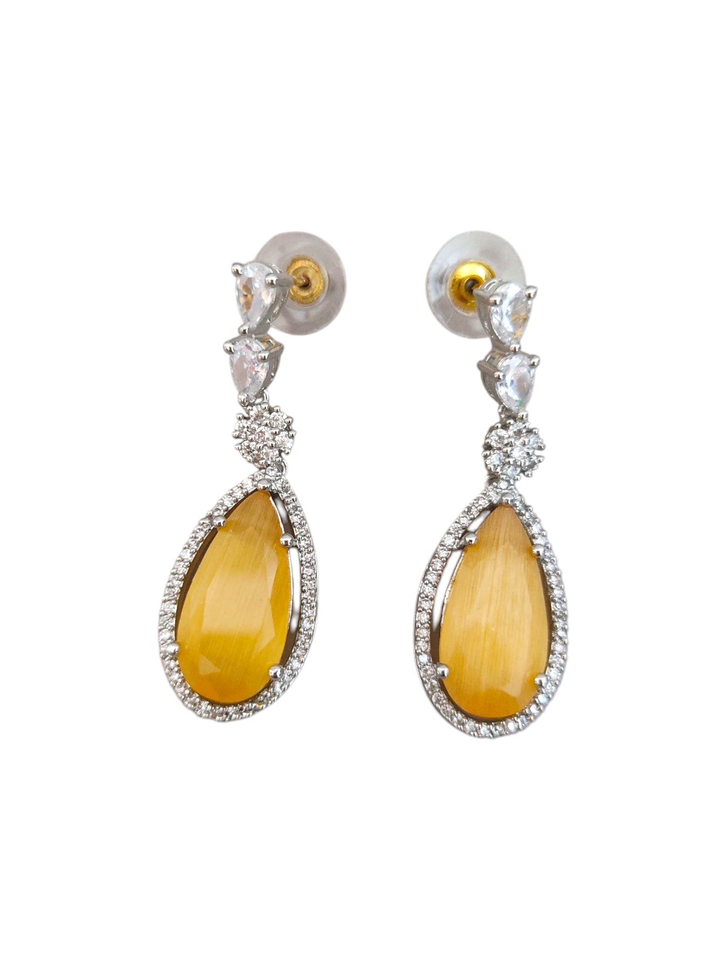 deepika padukone oscar necklace . American diamond necklace with yellow stone