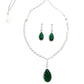 Deepika Padukone's Oscar Awards Inspired Emerald Green Stone Studded Diamond Necklace Set