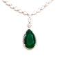 Deepika Padukone's Oscar Awards Inspired Emerald Green Stone Studded Diamond Necklace Set
