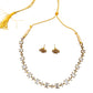 White Stone Zircon necklace set for women online