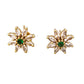 Green Stone Diamond necklace set for women and girls online