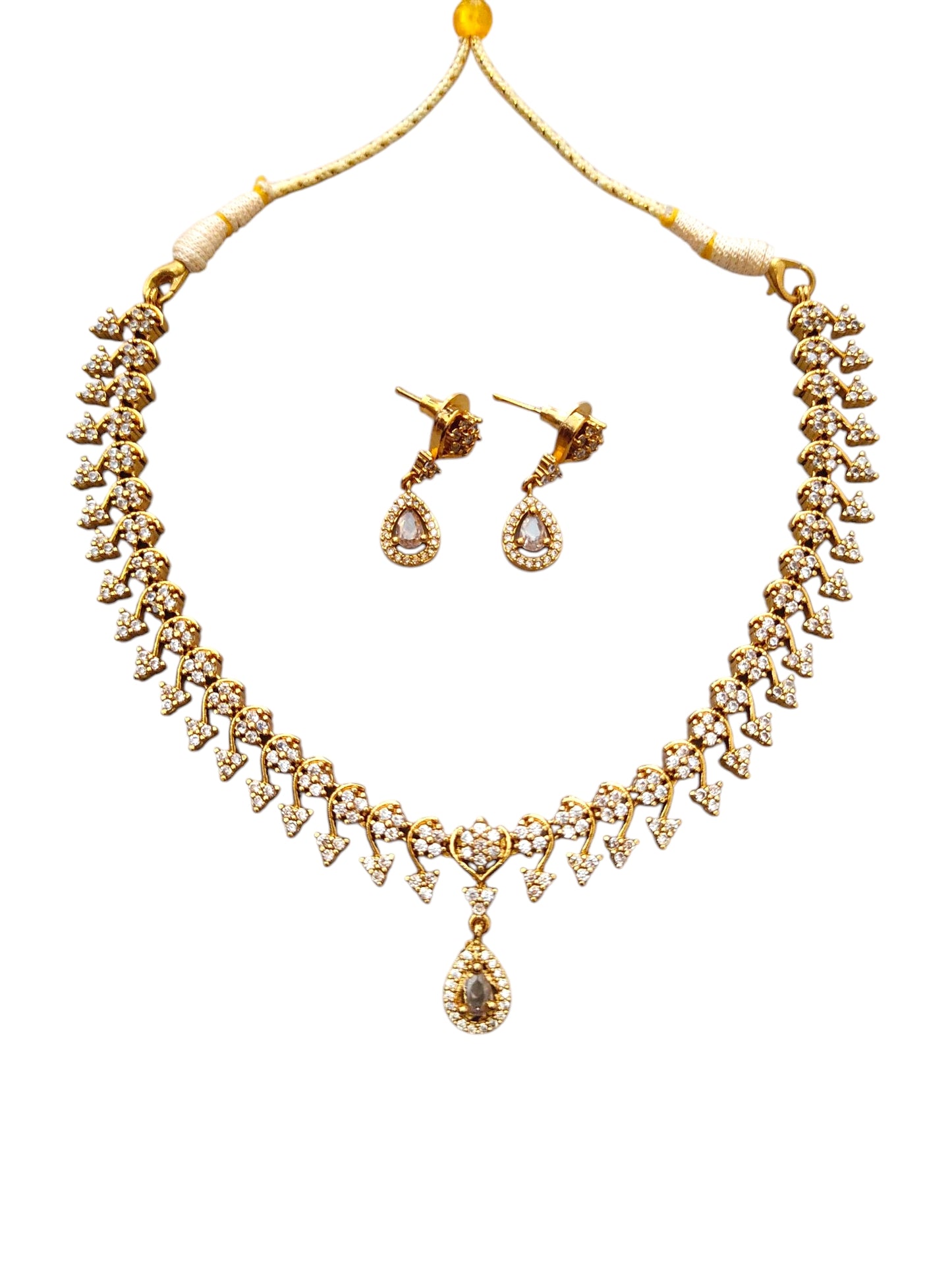 american diamond necklace set for women online