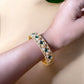 kundan bangles with green stones