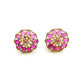 Red stone kundan earring studs