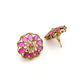 Red stone kundan earring studs