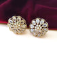 Kundan studs earrings in Victorian polish