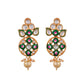 green beads choker set with pearls for women