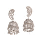 big oversized oxidised jhumka earrings