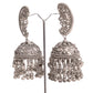 big oversized oxidised jhumka earrings