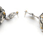 big oversized oxidised jhumka earrings with kundan stones