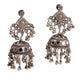 oxidised jhumka earrings with mirror work
