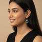 Silver-plated Oxidised Drop Earrings with Turquoise Blue Stone
