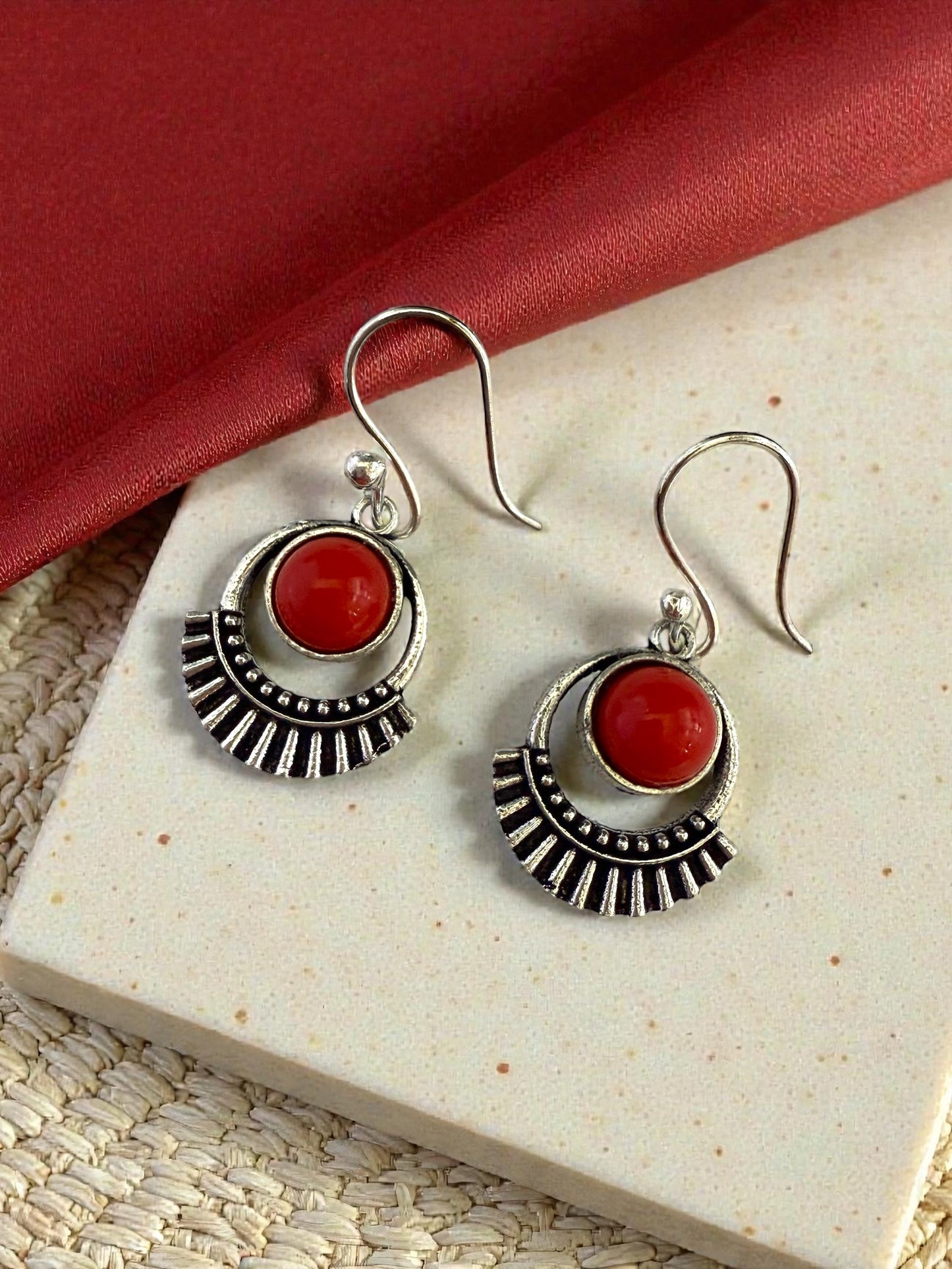 Oxidised Drop Earrings - PX030EE26
