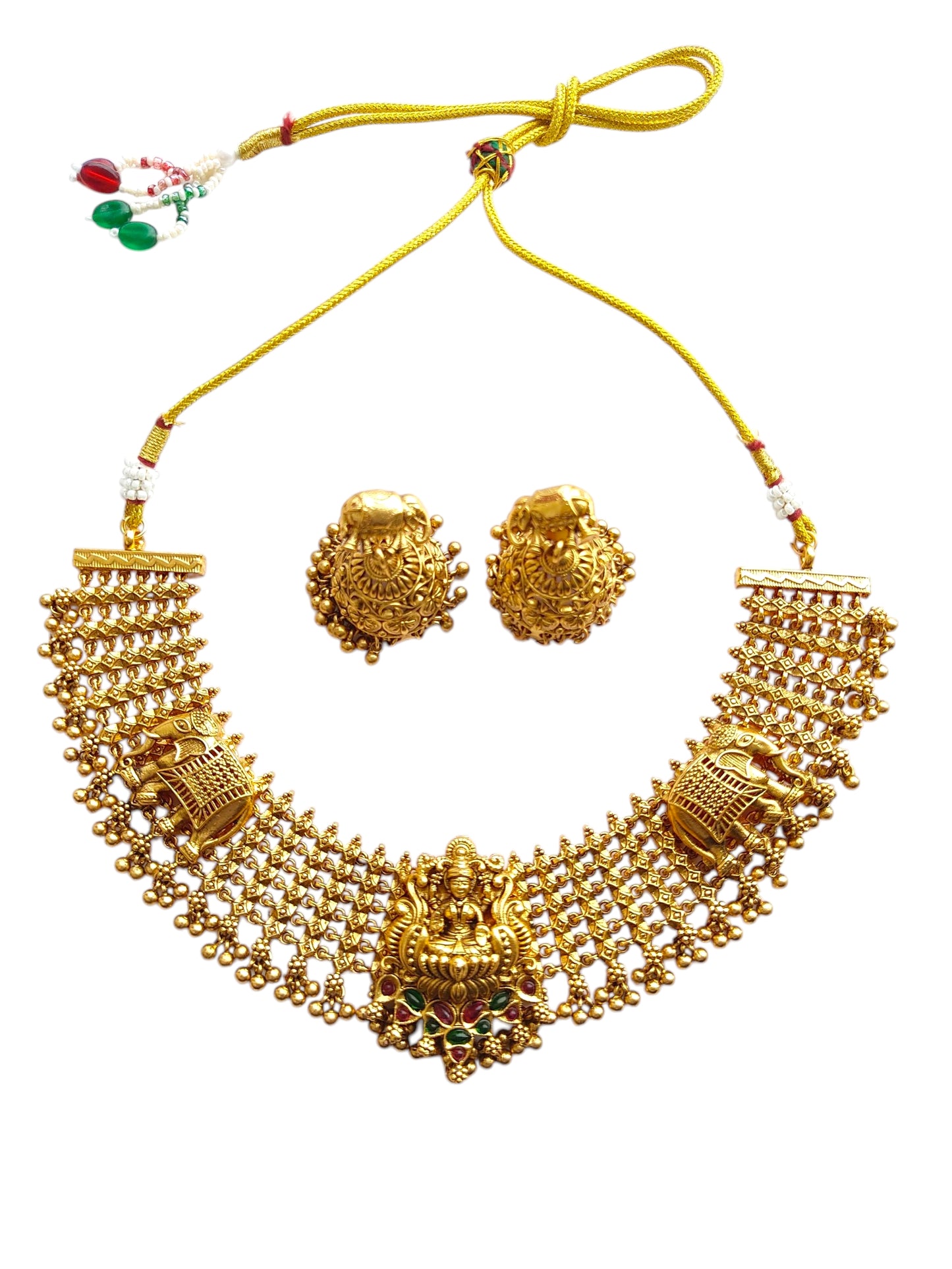 antique gold ganesh chaturthi jewellery set online