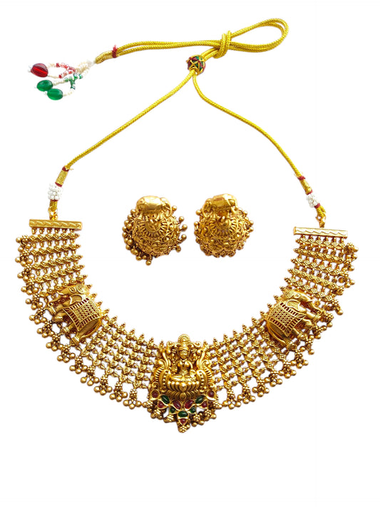 antique gold ganesh chaturthi jewellery set online