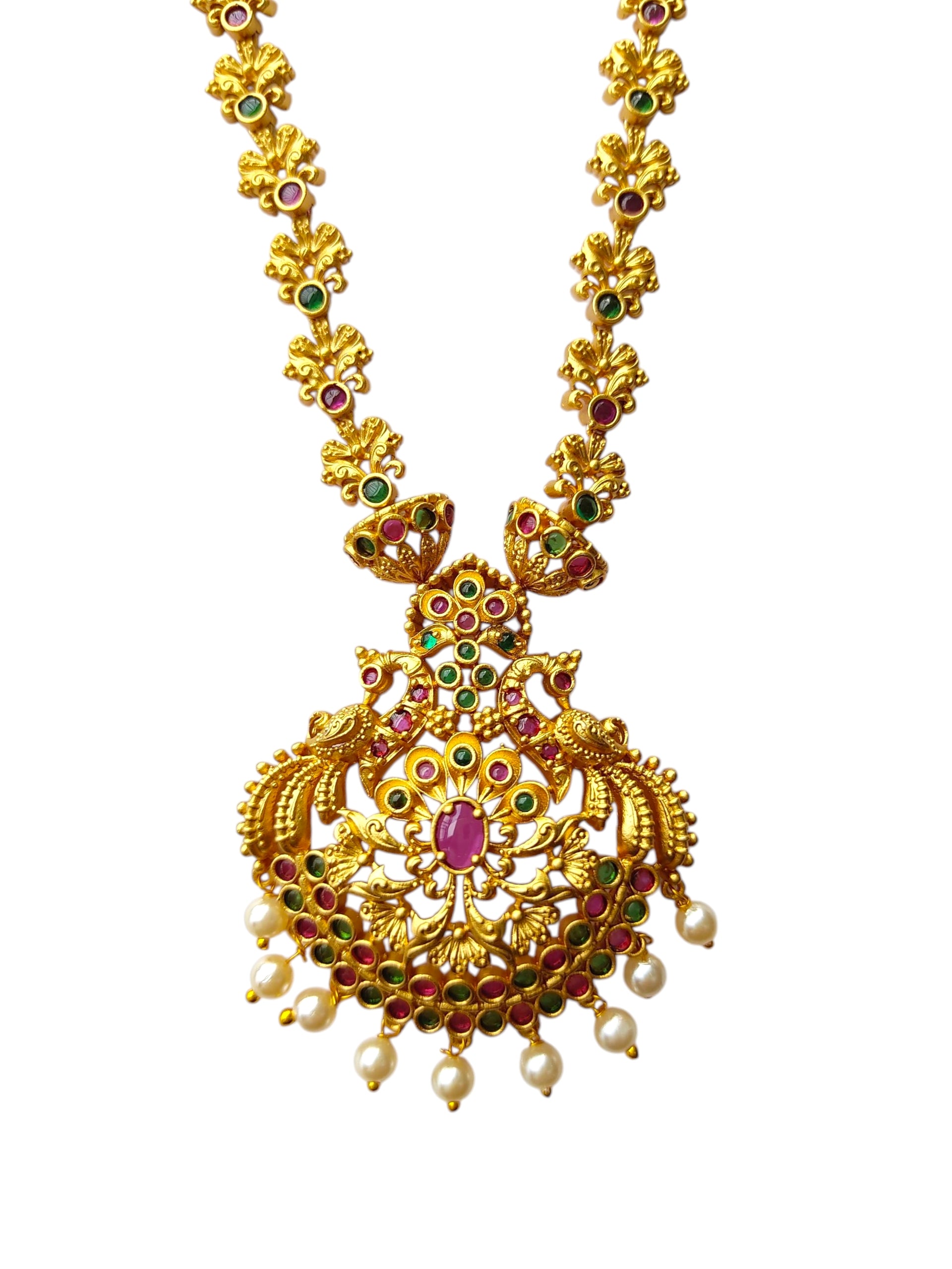 long pendant necklace with pearls for women