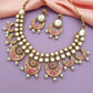 Pink meenakari kundan jewellery set online for women