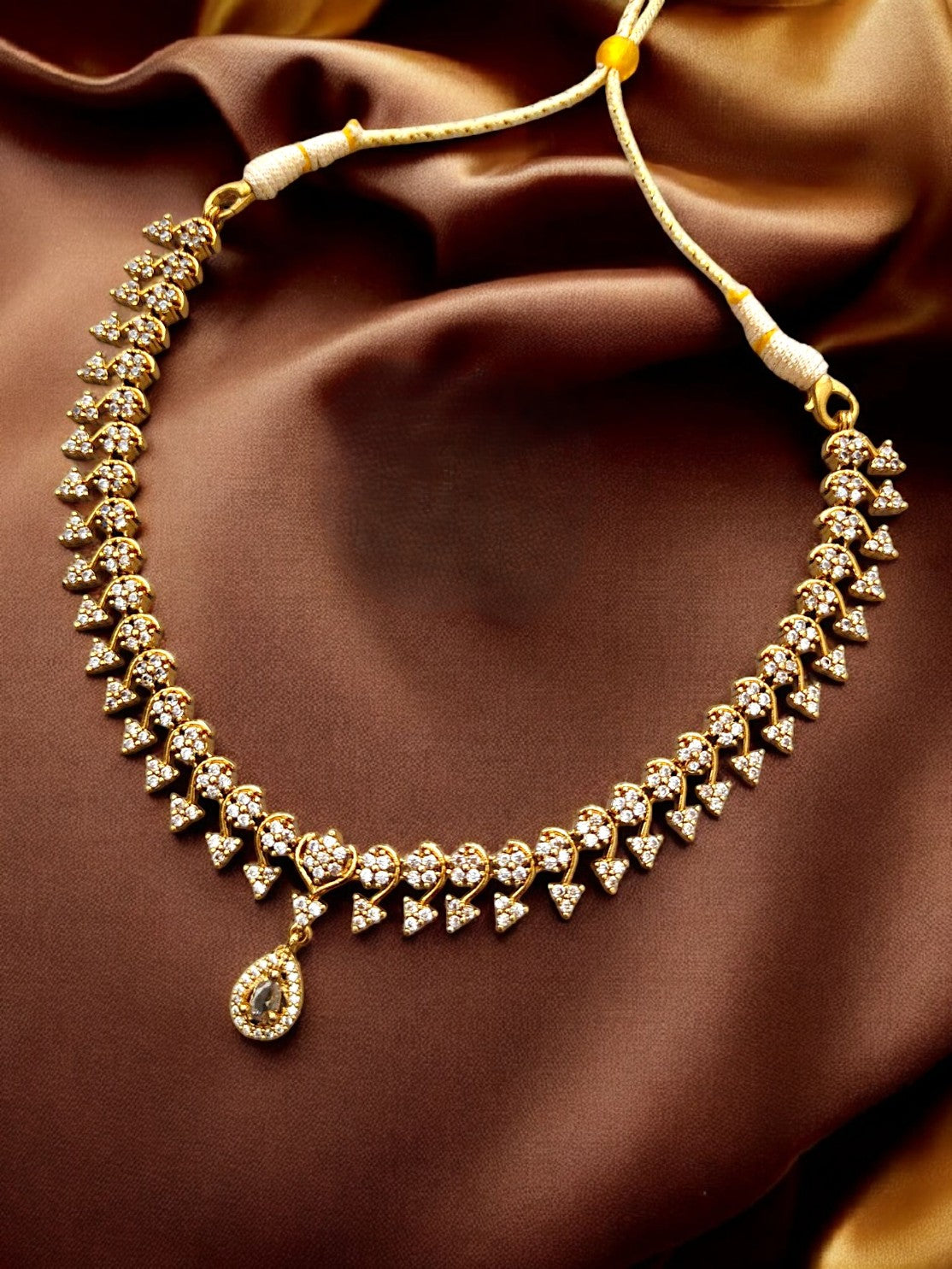 american diamond necklace for women online