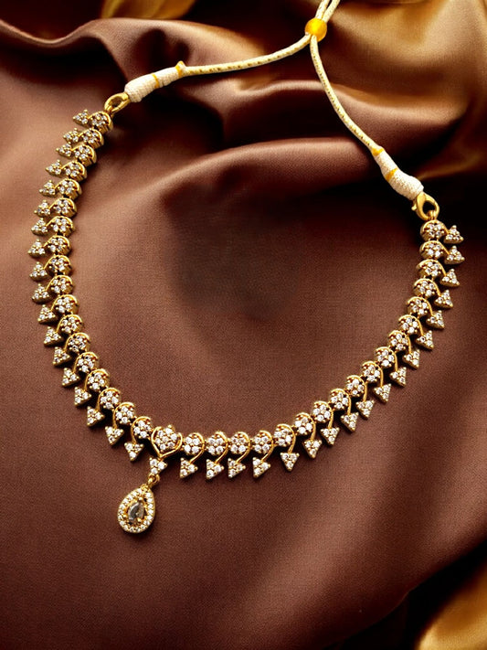 american diamond necklace for women online