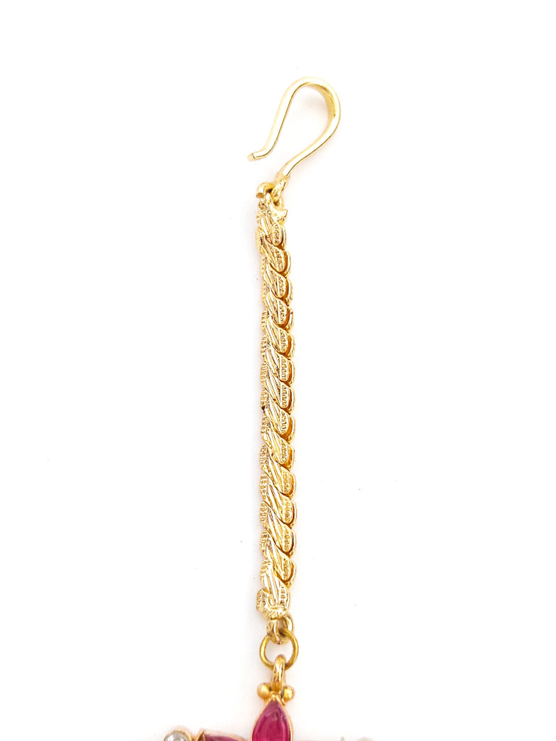 Gold-plated Kundan Stone Studded Jadau Maangtikka