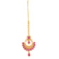 pink kundan chandbali maang tikka