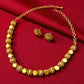 plain gold plated necklace set for women