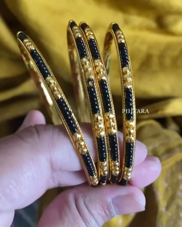 black beads bangles for women online