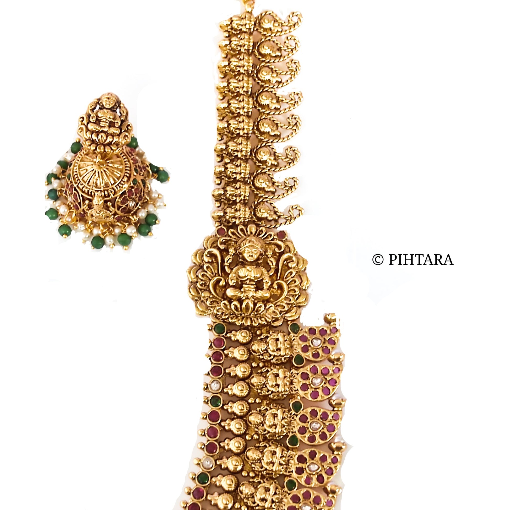 gold replica bridal necklace set