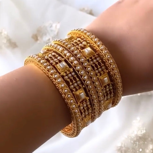 buy pearl bangles stack set online