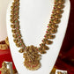 bridal antique gold mango necklace set with lakshmi pendant