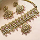 pink kundan choker set