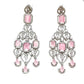 bridal artificial diamond necklace set with pink stones