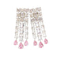 artificial diamond necklace with pink stones