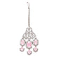 bridal artificial diamond necklace set with pink stones