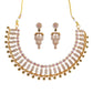 white stone american diamond necklace set