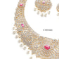white stone bridal necklace set